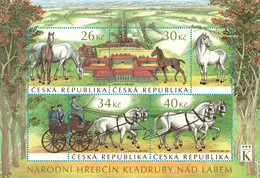 Czech Republic - 2022 - Ceremonial Carriage Horses At Kladruby - Mint Stamp Sheetlet - Unused Stamps