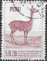 PERU 1962 Vicuna - 20c. - Purple FU - Peru