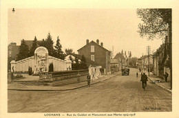 Louhans * La Rue Du Guidon Et Monument Aux Morts 1914 1918 - Louhans