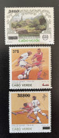 Cape Kap Verde Cabo Verde 1997 Mi. 721 - 723 Overprint Surchargé Turismo FIFA World Cup Football WM 1990 Italia 3 Val. - Kaapverdische Eilanden