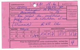 AMENDES 150,00fr X2 Sur Document - 9 Février 1981 - Lettres & Documents