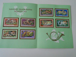 ZA374A001 Hungary  Jagd  Chasse  World Hunting Exhibition  1971  Budapest - Souvenirbögen