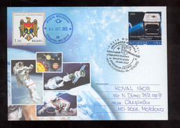 Moldova 2022 World Space Week The First Satellite Of Republic Of Moldova TUMnanoSAT Special Postmark Postally Used - Moldova