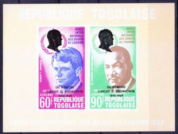 Togo 1968 Imperf MNH SS OVP, Nobel Martin Luther, Robert Kennedy, Airmail - Martin Luther King