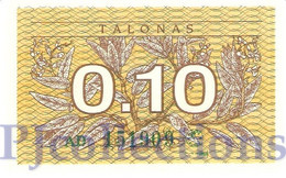 LITHUANIA 0,10 TALONAS 1991 PICK 29a UNC - Lithuania