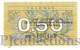 LITHUANIA 0,50 TALONAS 1991 PICK 31b UNC - Lithuania