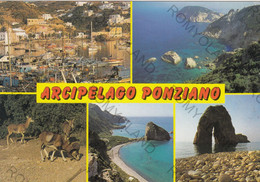 CARTOLINA  ARCIPELAGO PONZIANO,LATINA,LAZIO,MARE,SOLE,ESTATE,VACANZA,SPIAGGIA,LUNGOMARE,BARCHE A VELA,VIAGGIATA 1987 - Latina