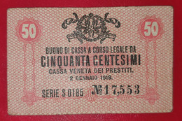 ITALY- 50 CENTESIMI 1918. CASSA VENETA - Other