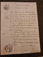 Papier   Timbre KAYSERSBERG 1808 Généalogie LORBER HINTERLANG  EBERSHEIM 1808 Conscription - Lettres & Documents