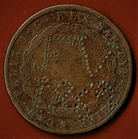 PIECE ITALIENNE Avec UNE CONTREMARQUE MANUELLE * F V 1862 * - Monedas/ De Necesidad