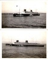 2 Photos Orig. Le Paquebot Transatlantique Allemand " Europa "  Des Chantiers Navals Blohm à Southampton & Cherbourg. - Bateaux