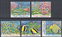 A0138 TOKELAU 1997,  SG268-72 Year Of The Coral Reef, MNH - Tokelau