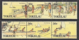 B0255  TOKELAU 1989,  SG 171-6  Food Gathering, Canoe,  MNH - Tokelau