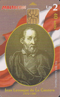 TARJETA DE MALTA DE GRAN MASTER JEAN LEVESQUE DE LA CASSIERE - Malta