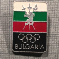 SEUL 1988 NOC OLYMPIC OFFICIAL BULGARIA FENCING/SWORD ENAMEL PIN BADGE - Jeux Olympiques