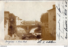 Brignais :le Vieux Pont ,cliché Amateur Carte Photo...1903 - Brignais
