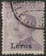 Italy Aegean Lero 1912 Sc 8 Egeo Sa 7 Used Leros Cancel - Egeo (Lero)