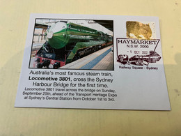 (1 L 52) Australia Most Famous Steam Train  - Locomotive 3901 - Cross The Sydney Harbour Bridge (3 Covers / 1-2-3rd Oct) - Bridges