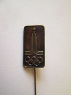 Russia Moscow Olympic Games 1980 Badge,s=21 X 11 Mm - Jeux Olympiques