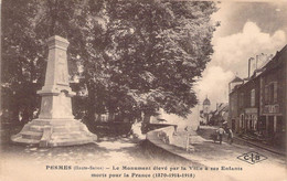 CPA France - Haute Saône - Pesmes - Le Monument Elevé Par La Ville à Ses Enfants Morts Pour La France - Sigle CLB - Pesmes