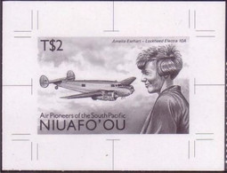 Tonga Niuafo'ou 1987 Proof - Famous Aviator - Amelia Earhart - Lockheed Electra 10A - Vliegtuigen