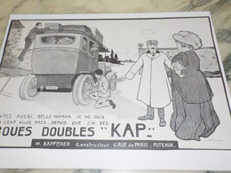 ANCIENNE PUBLICITE ROUES DOUBLES KAP  1910 - Other & Unclassified