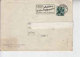 SVIZZERA  1948 - Annullo "Olympia 1948" - Invierno 1948: St-Moritz