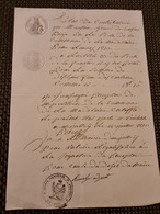 Papier   Timbre ANJOUTEY LA MADELAINE ROLE De La Commune 1810 - Covers & Documents
