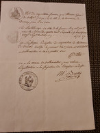 Papier   Timbre BETHONVILLIERS DENNERY Rôle De La Commune 1810 Perception - Covers & Documents