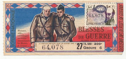 FRANCE - Loterie Nationale - 1/10° - Blessés De Guerre - 27eme Tranche 1959 - Lottery Tickets