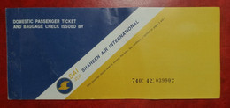 1994 SHAHEEN AIR INTERNATIONAL AIRLINES DOMESTIC PASSENGER TICKET AND BAGGAGE CHECK - Tickets