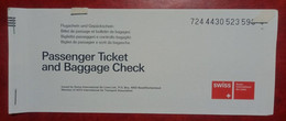 2006 SWISS AIR AIRLINES PASSENGER TICKET AND BAGGAGE CHECK - Tickets