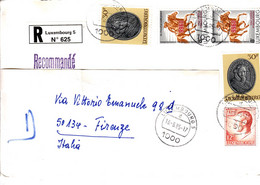 LUSSEMBURGO  1985 -  Raccomandata Per  Italy - Lettres & Documents