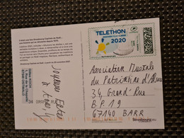 Enveloppe Montimbre  En Ligne  Téléthon 2020 - Storia Postale