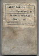 Carte Routière Toilée TARIDE N° 11 BOURGOGNE NIVERNAIS - Echelle 1/250 000ème - Repérages Tout Type De Route Ou Chemin - Cartes Routières