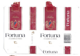 Marquilla Cigarrillos Fortuna - Origen: España - Empty Tobacco Boxes