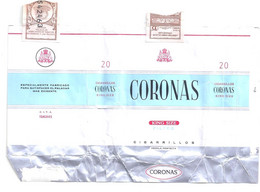 Marquilla Cigarrillos Coronas King Size- Origen: Tenerife - Empty Tobacco Boxes