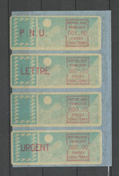 Vignettes D'affranchissement Type Carrier De La Plaquette N° 88 à 91 Neufs * * TB= MNH VF - 1985 Papel « Carrier »