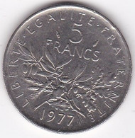 5 Francs Semeuse 1977, En Cupro Nickel, Gad# 771 - 5 Francs