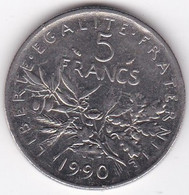 5 Francs Semeuse 1990, En Cupro Nickel, Gad# 771 - 5 Francs