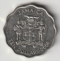 JAMAICA 2000: 10 Dollars, KM 181 - Giamaica