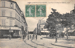 92-NEUILLY-SUR-SEINE-LA PLACE ET LE RUE DU CHÂTEAU - Neuilly Sur Seine