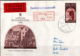 DDR GDR RDA - Sonderumschlag Frühjahrsmesse  (MiNr: U 8) 1988 - Siehe Scan LESEN - Briefomslagen - Gebruikt