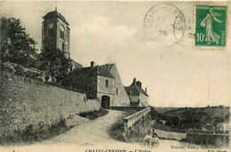 Chatel Censoir * Route Et Vue Sur L'église Du Village - Sonstige & Ohne Zuordnung