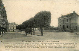 Joigny * Rue * Les Gares PLM Et De Joigny Toucy * Attelage * Cachet Au Dos 5ème Corps D'armée Hôpital Temporaire N°18 - Joigny