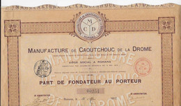 Manufacture De Caoutchouc De La Drome 1913 - Industrie