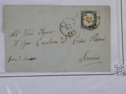 BF10  ITALIA L BELLE LETTERA 1861  MILANO A LONCINO  +CURSIVE VERSO +AFFRANC. INTERESSANT   ++ - Non Classificati