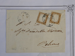 BF10  ITALIA  SICILIA L BELLA LETTERA RR 1861 A PALERMO + +AFFRANC. INTERESSANT   ++ - Sicilië