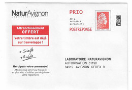 723 TP -    PRET A POSTER  POSTREPONSE  - NATURAVIGNON - TP MARIANNE L'ENGAGÉE -  N°339077 - Prêts-à-poster:Answer/Marianne L'Engagée