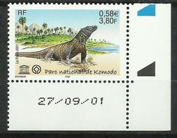 France Service   N° 125  Dragon De Komodo  Coin Daté Avec Repères De Couleurs    Neuf  * *   TB  Voir Scans Soldé ! ! ! - 2000-2009